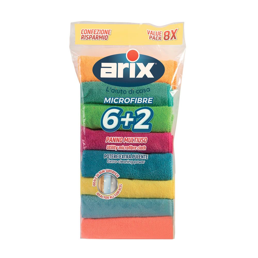 Arix Multipurpose Microfiber Cloth (6+2PCS) Cloth