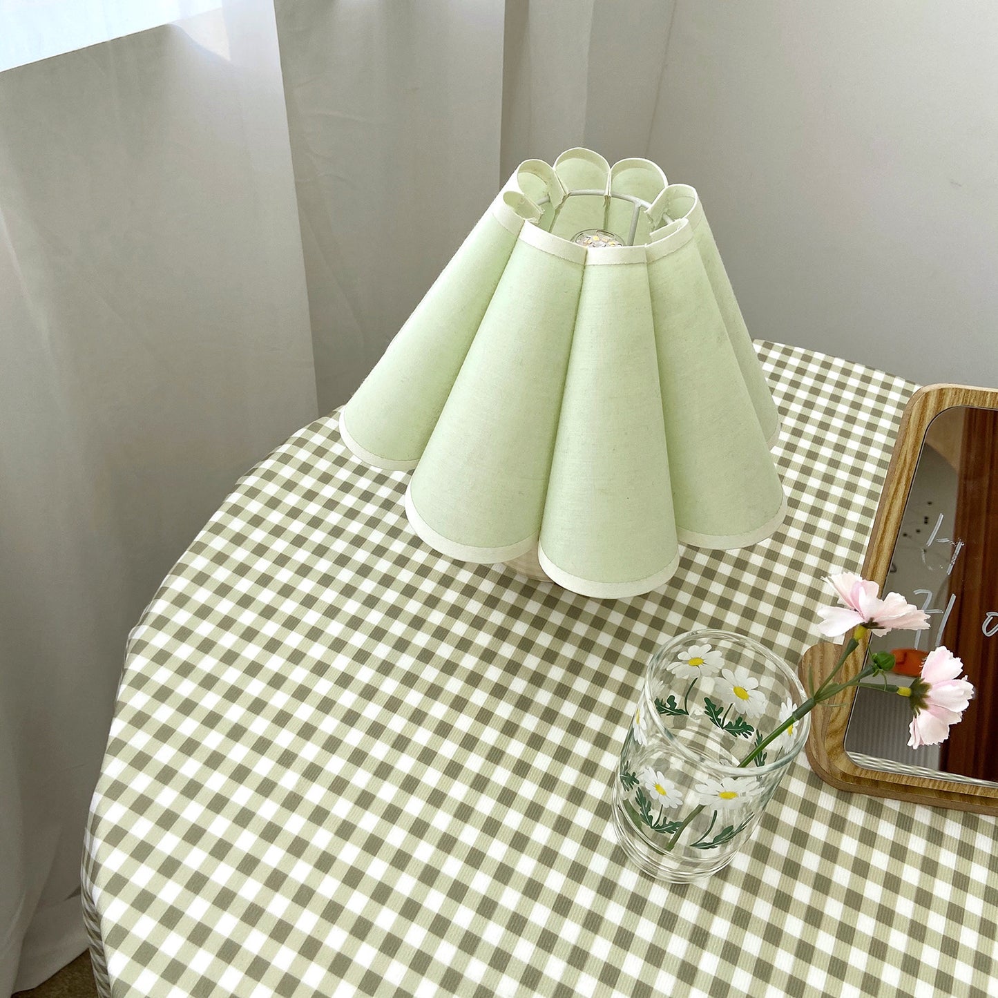 Soft Plaid Tablecloths - Dusty Green, Blue or Beige